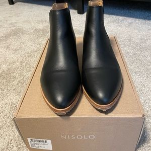 Never worn Nisolo black Eva Chelsea boots